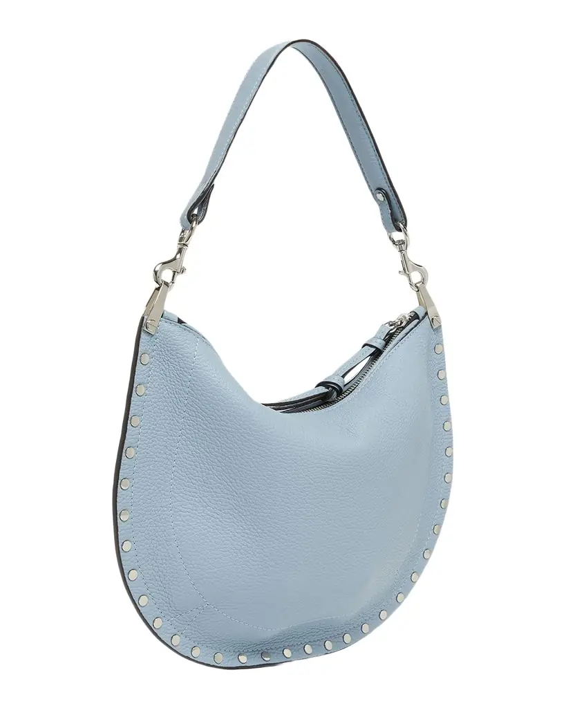 Isabel Marant Oskan Studded Grainy Leather Shoulder Bag