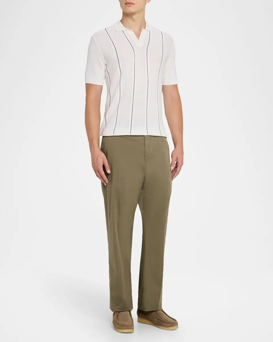 Orlebar Brown Men's Chevron Stripe Tailored Fit Johnny Collar Polo Shirt | Thumbnail 2 Orlebar Brown Men's Chevron Stripe Tailored Fit Johnny Collar Polo Shirt | Thumbnail 2