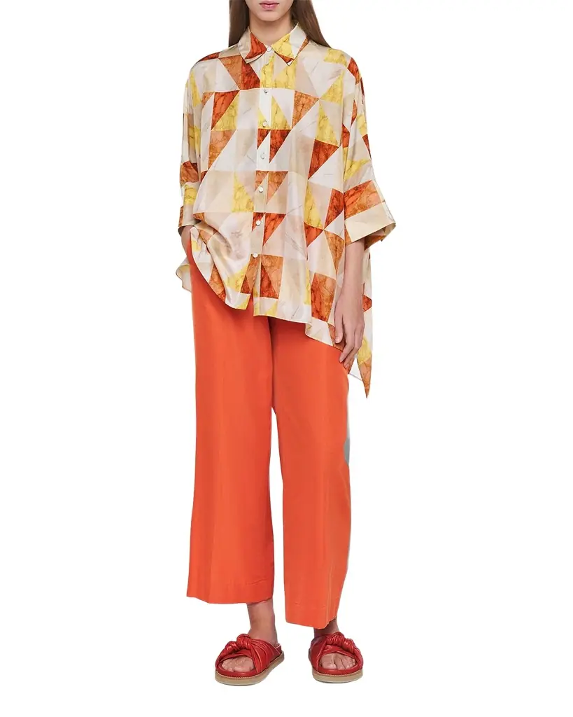 Joseph Arcole Marble-Print Habotai Silk Blouse | Image 1 Joseph Arcole Marble-Print Habotai Silk Blouse | Image 1