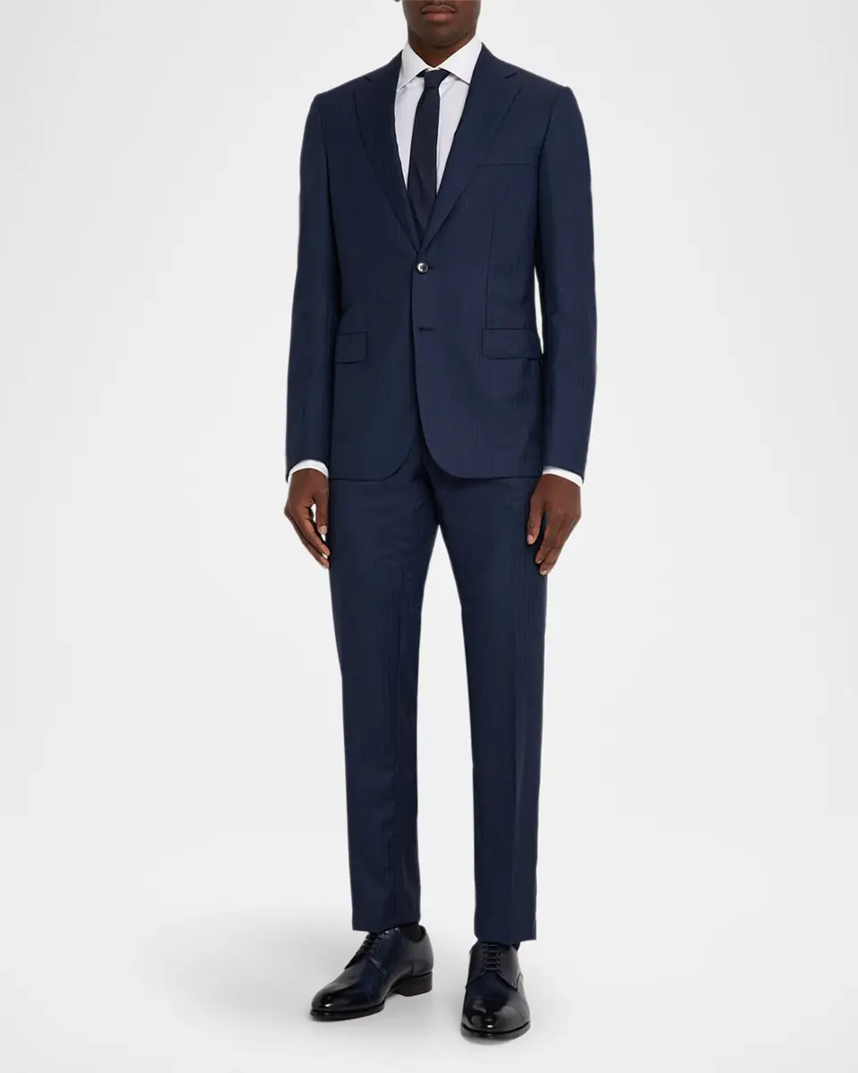 Brioni Men's Tonal Striped Wool Two-Piece Suit | Thumbnail 2 Brioni Men's Tonal Striped Wool Two-Piece Suit | Thumbnail 2