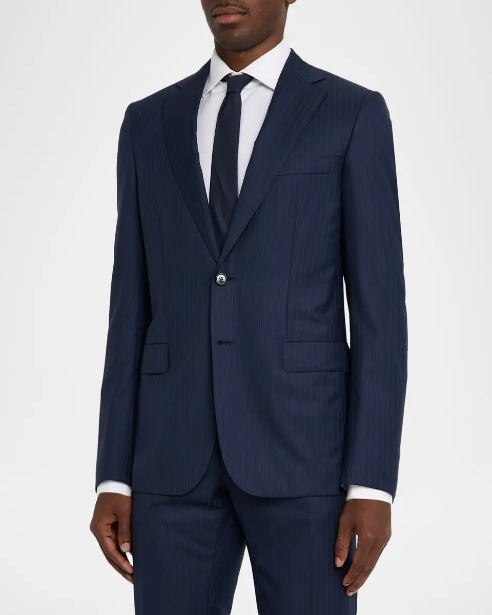 Brioni Men's Tonal Striped Wool Two-Piece Suit | Thumbnail 4 Brioni Men's Tonal Striped Wool Two-Piece Suit | Thumbnail 4