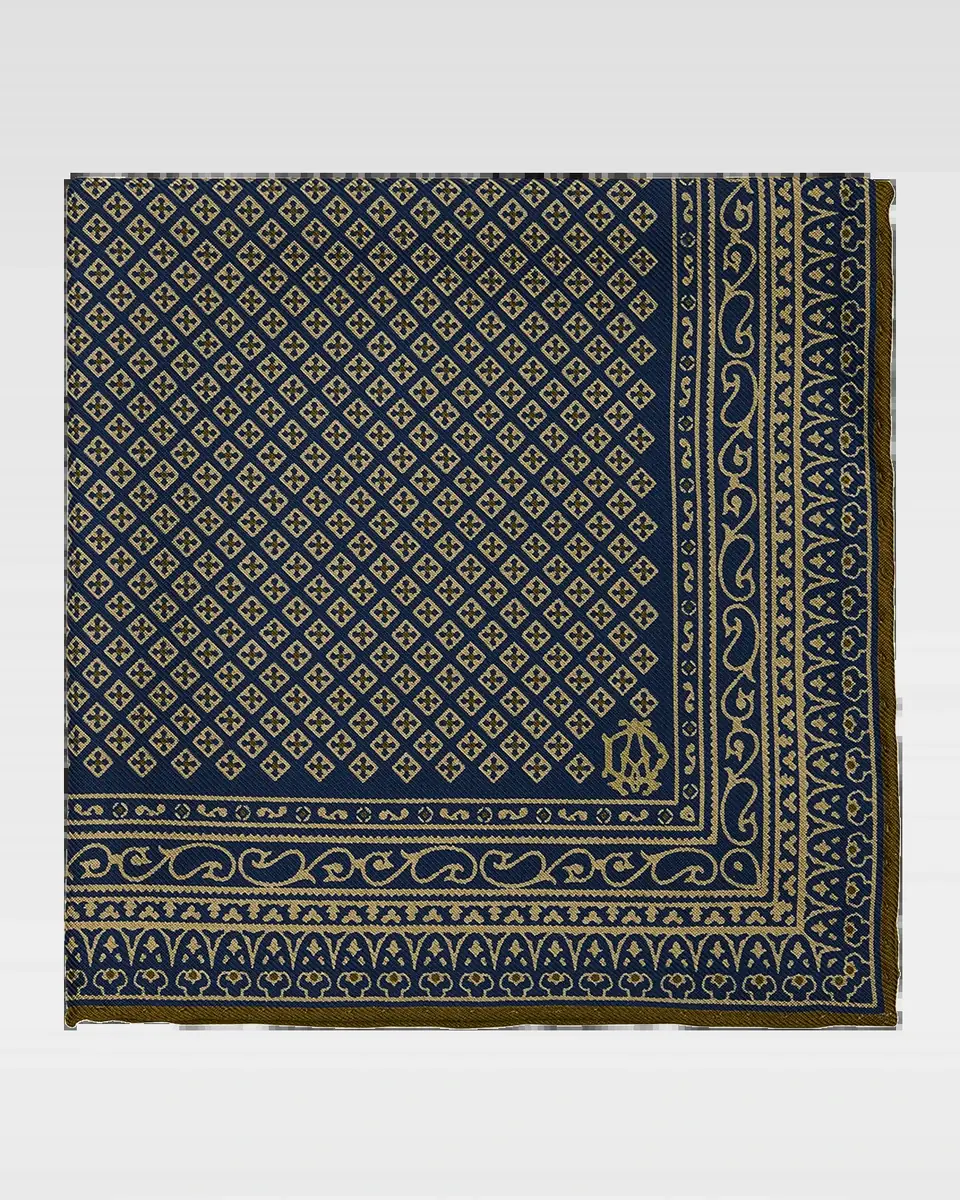 dunhill Men's Diamond-Woven Mulberry Silk Pocket Square | Thumbnail 2 dunhill Men's Diamond-Woven Mulberry Silk Pocket Square | Thumbnail 2