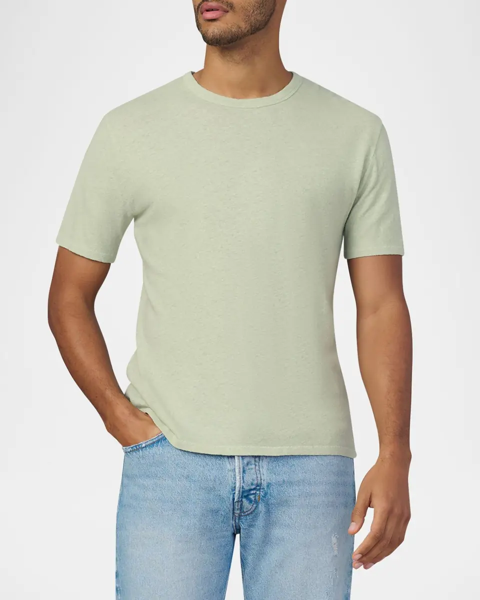 Joe's Jeans Men's Bespoke Cotton and Linen Crewneck T-Shirt | Thumbnail 3 Joe's Jeans Men's Bespoke Cotton and Linen Crewneck T-Shirt | Thumbnail 3