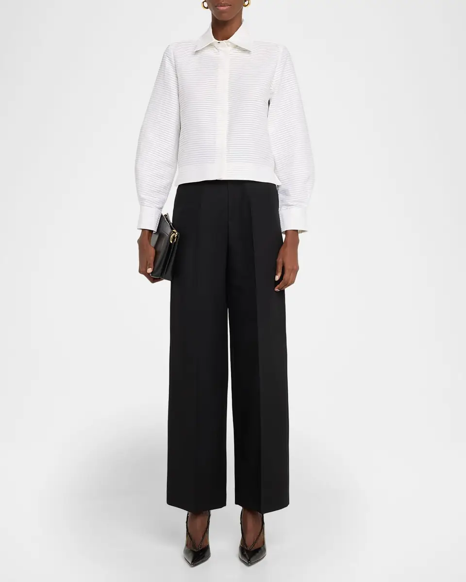 Dice Kayek Pleated Cotton Poplin Button-Down Shirt | Thumbnail 2 Dice Kayek Pleated Cotton Poplin Button-Down Shirt | Thumbnail 2