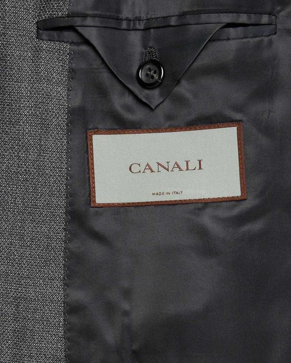 Canali Men's Wool Birdseye Double-Breasted Suit | Thumbnail 2 Canali Men's Wool Birdseye Double-Breasted Suit | Thumbnail 2