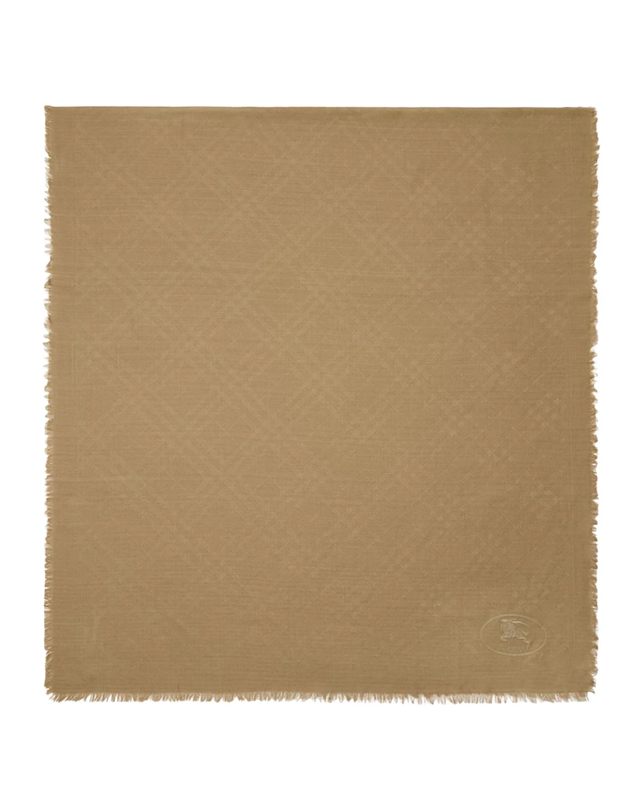 Wool & Silk Check Jacquard Scarf