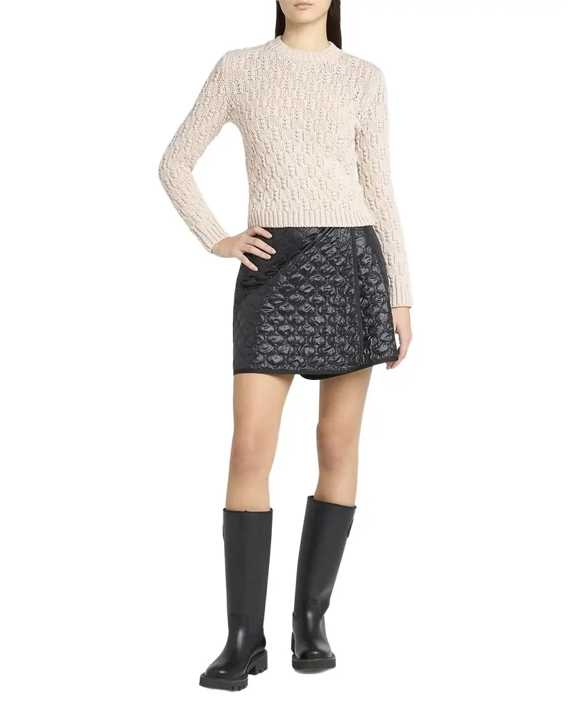 Moncler Geometric-Quilted Padded Mini Skirt | Image 1 Moncler Geometric-Quilted Padded Mini Skirt | Image 1