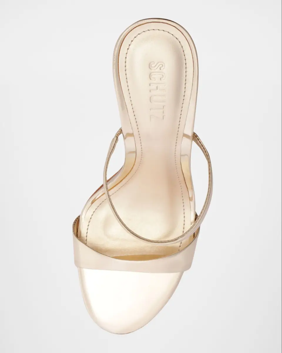 Schutz Jessica Leather Stiletto Mule Sandals | Thumbnail 3 Schutz Jessica Leather Stiletto Mule Sandals | Thumbnail 3