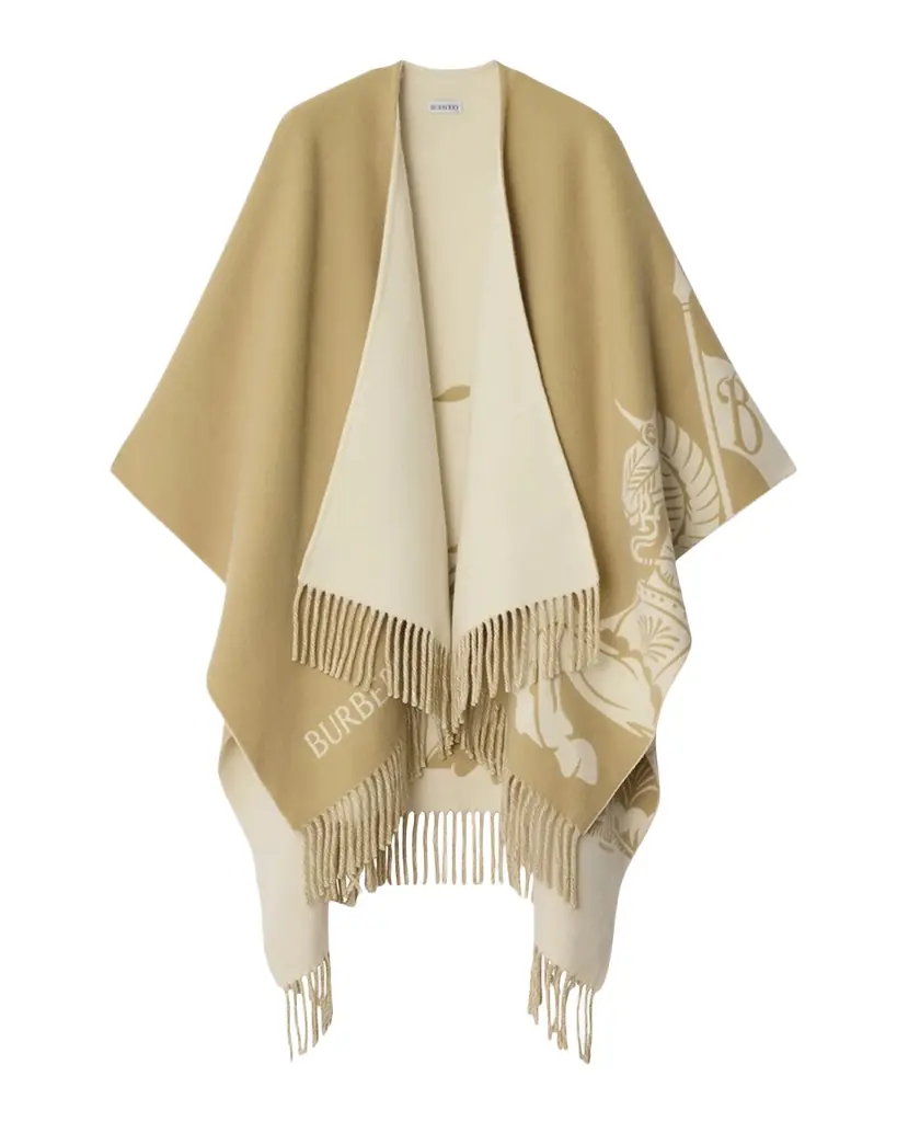 Burberry EKD Wool Cashmere Cape | Image 1 Burberry EKD Wool Cashmere Cape | Image 1