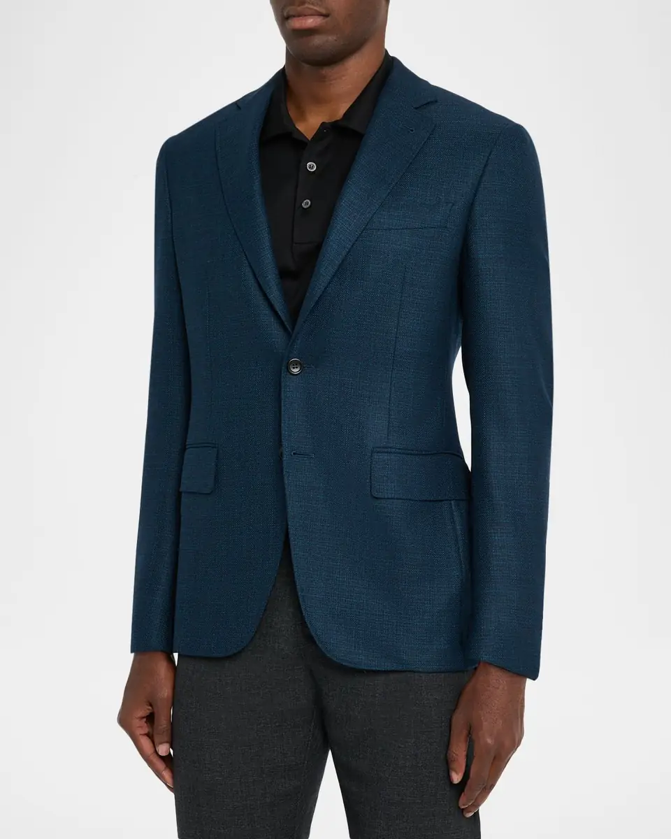 Canali Men's Wool Textured Notch Lapel Sport Coat | Thumbnail 4 Canali Men's Wool Textured Notch Lapel Sport Coat | Thumbnail 4