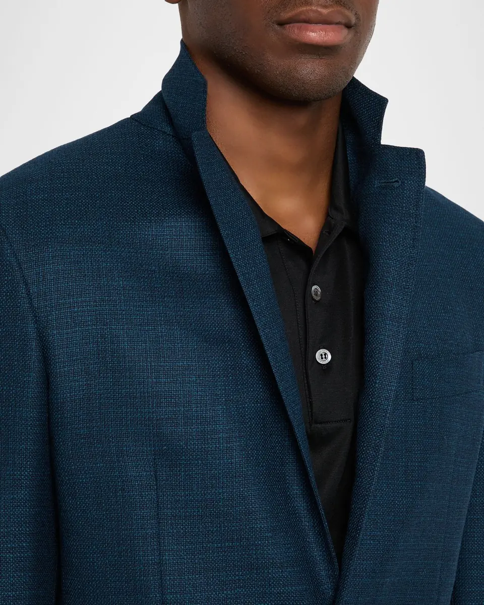 Canali Men's Wool Textured Notch Lapel Sport Coat | Thumbnail 7 Canali Men's Wool Textured Notch Lapel Sport Coat | Thumbnail 7