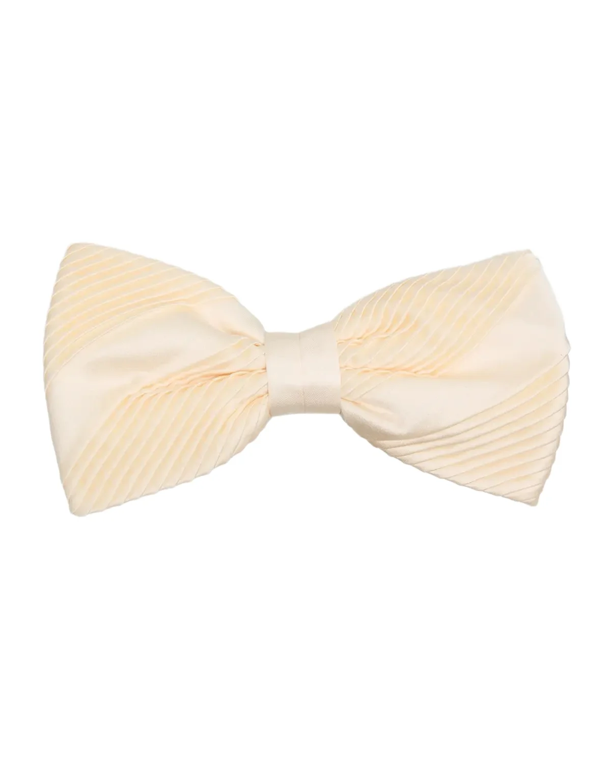 Men's Mini Pleat Diagonal Stripes Silk Bow Tie