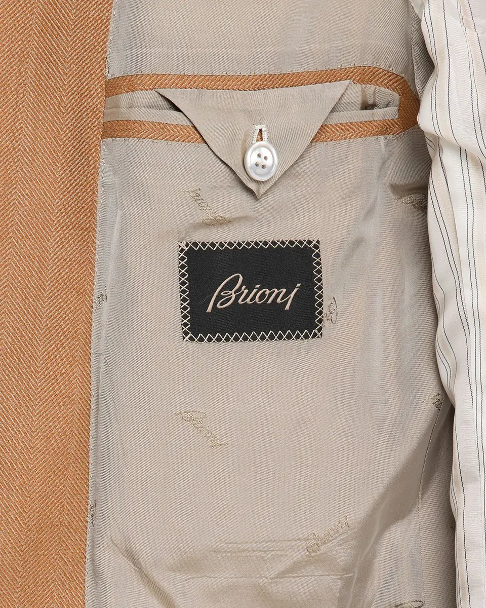 Brioni Men's Single-Breasted Herringbone Blazer | Thumbnail 6 Brioni Men's Single-Breasted Herringbone Blazer | Thumbnail 6