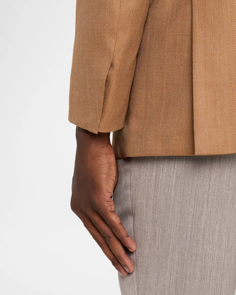 Brioni Men's Single-Breasted Herringbone Blazer | Thumbnail 8 Brioni Men's Single-Breasted Herringbone Blazer | Thumbnail 8