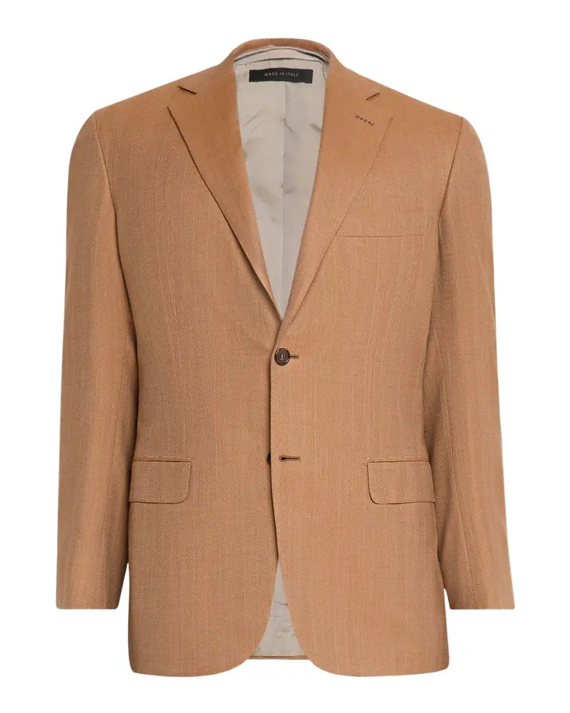 Brioni Men 's Single-Breasted Herringbone Blazer | Image 1 Brioni Men 's Single-Breasted Herringbone Blazer | Image 1