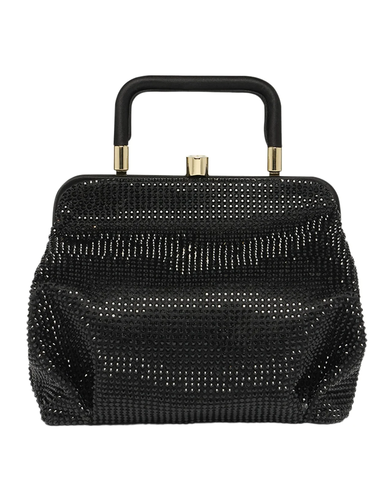 Pleated Rhinestone Satin Shoulder Bag Pleated Rhinestone Satin Shoulder Bag