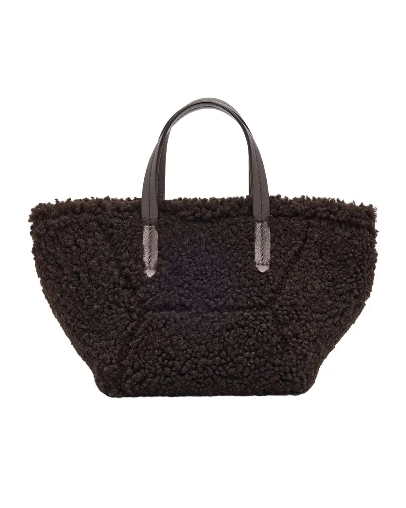 Duo Shearling Mini Shopper Tote Bag Duo Shearling Mini Shopper Tote Bag