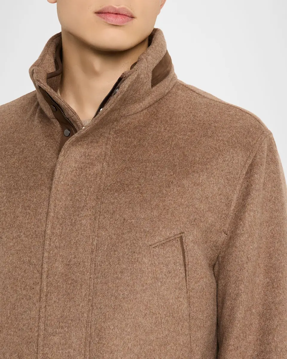 ZEGNA Men's Oasi Cashmere Elements Car Coat | Thumbnail 5