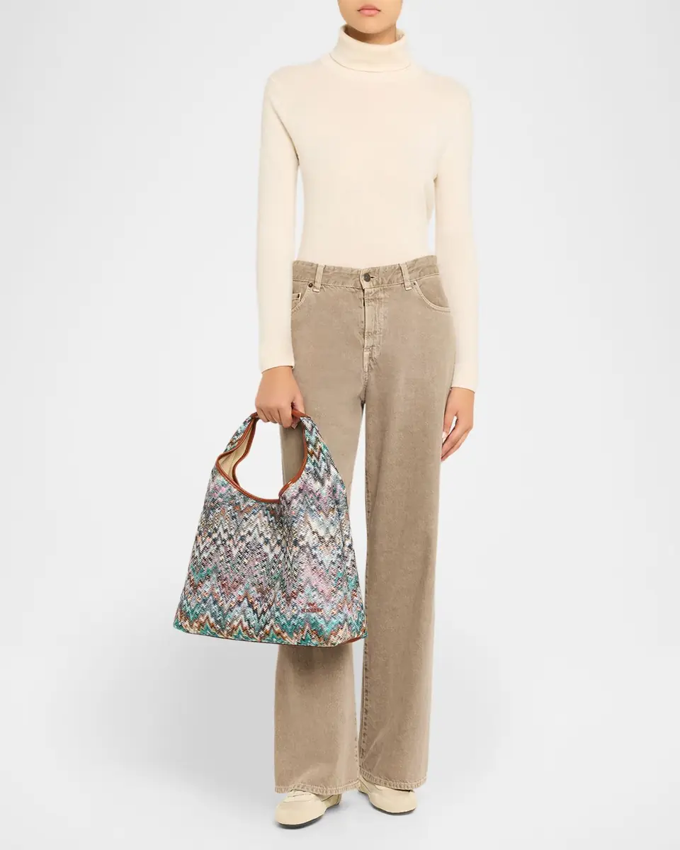 Missoni Large Zigzag Canvas Tote Bag | Thumbnail 4 Missoni Large Zigzag Canvas Tote Bag | Thumbnail 4