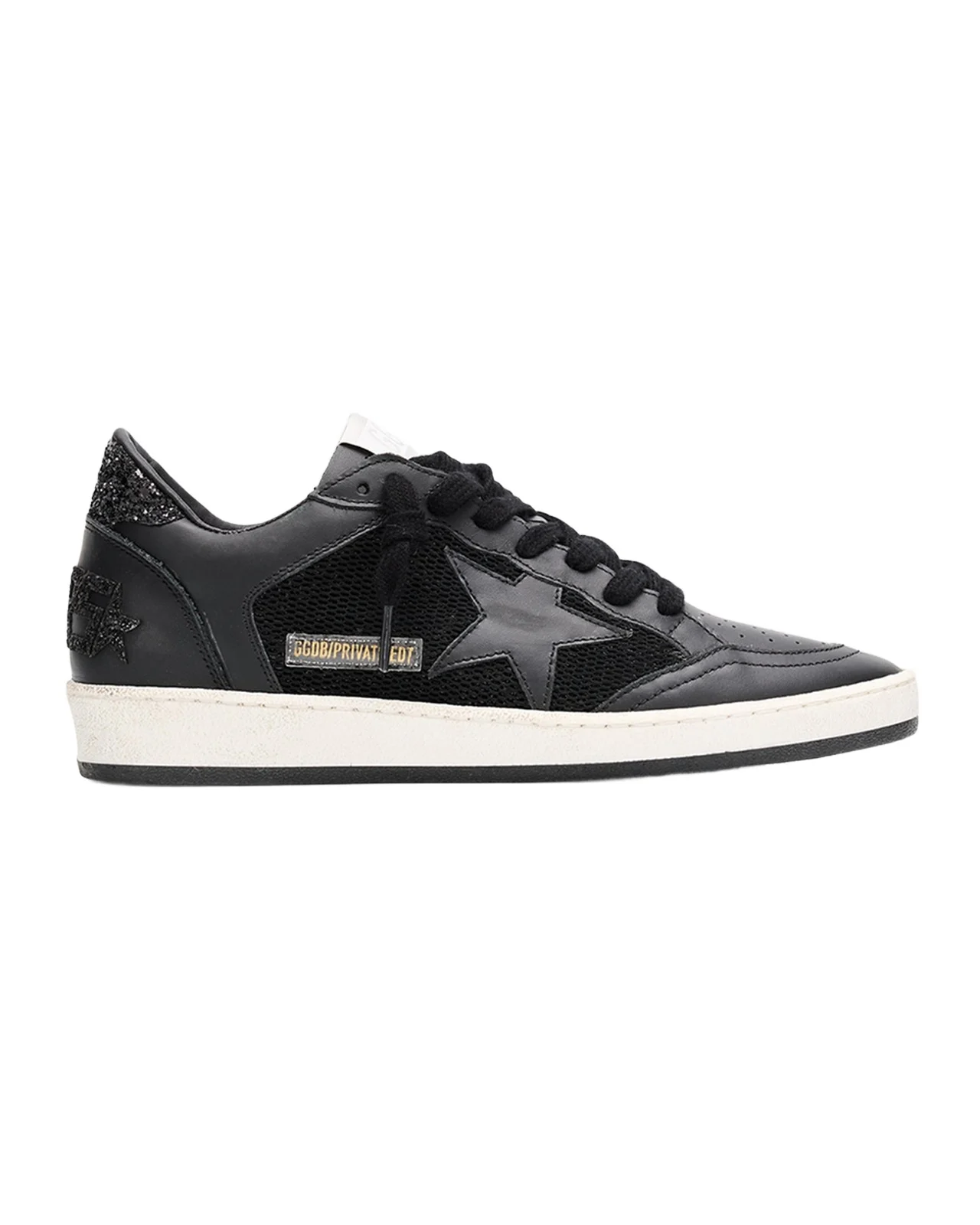 Golden Goose Ball Star Glitter Mesh Low-Top Sneakers