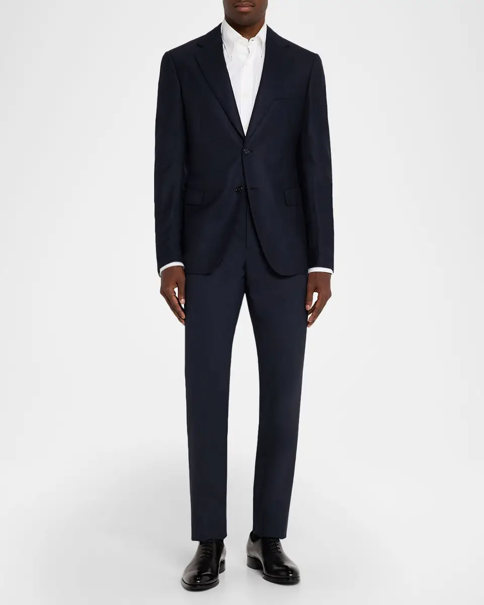 Brioni Men's Wool Hopsack Single-Breasted Blazer | Thumbnail 2