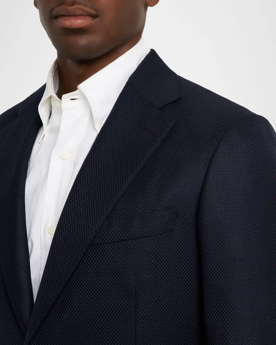 Brioni Men's Wool Hopsack Single-Breasted Blazer | Thumbnail 5
