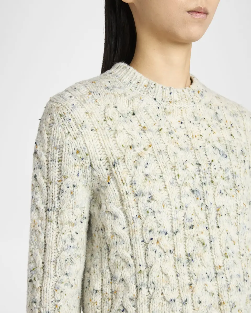 Moncler Cable-Knit Crewneck Sweater | Thumbnail 3 Moncler Cable-Knit Crewneck Sweater | Thumbnail 3