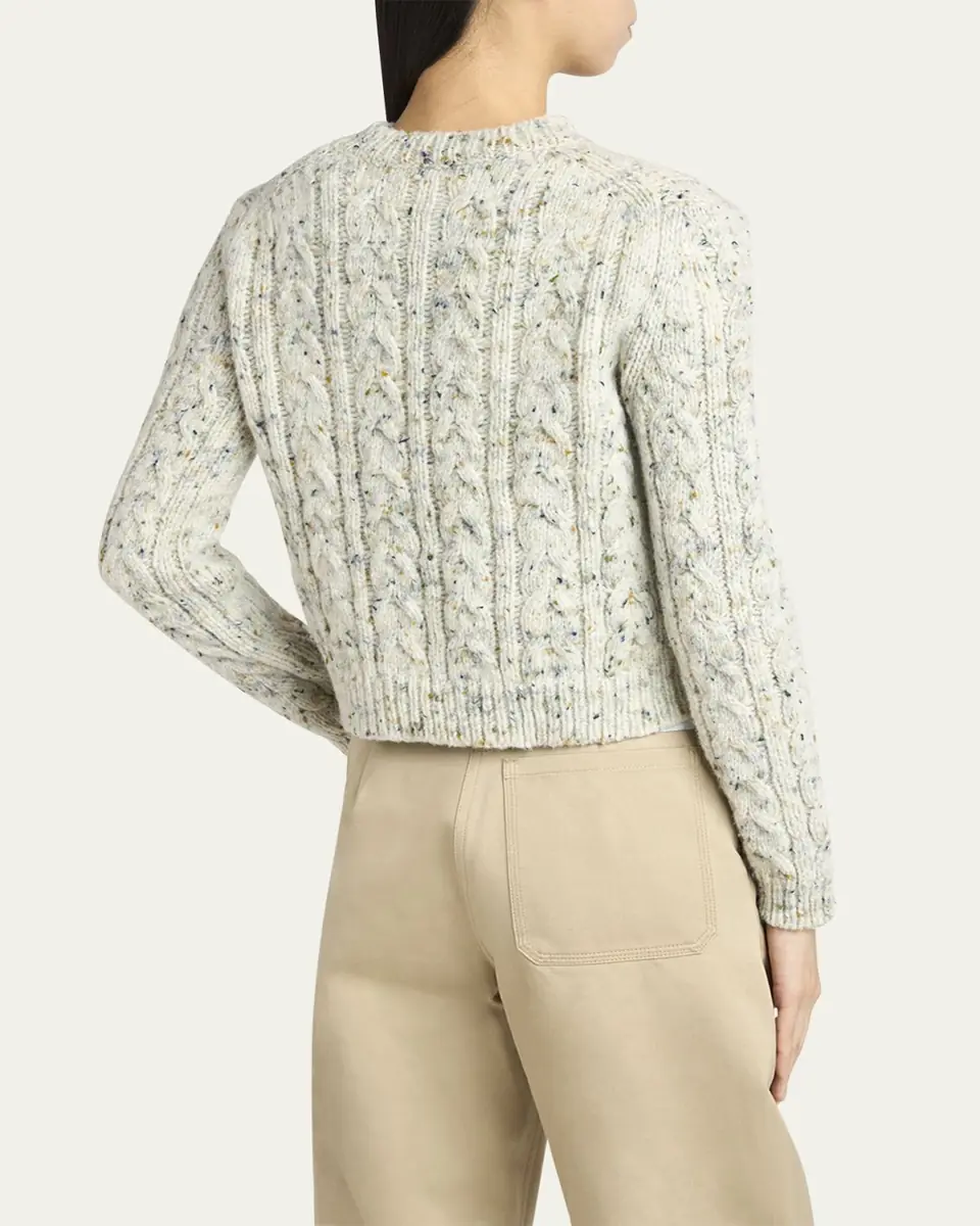 Moncler Cable-Knit Crewneck Sweater | Thumbnail 5 Moncler Cable-Knit Crewneck Sweater | Thumbnail 5