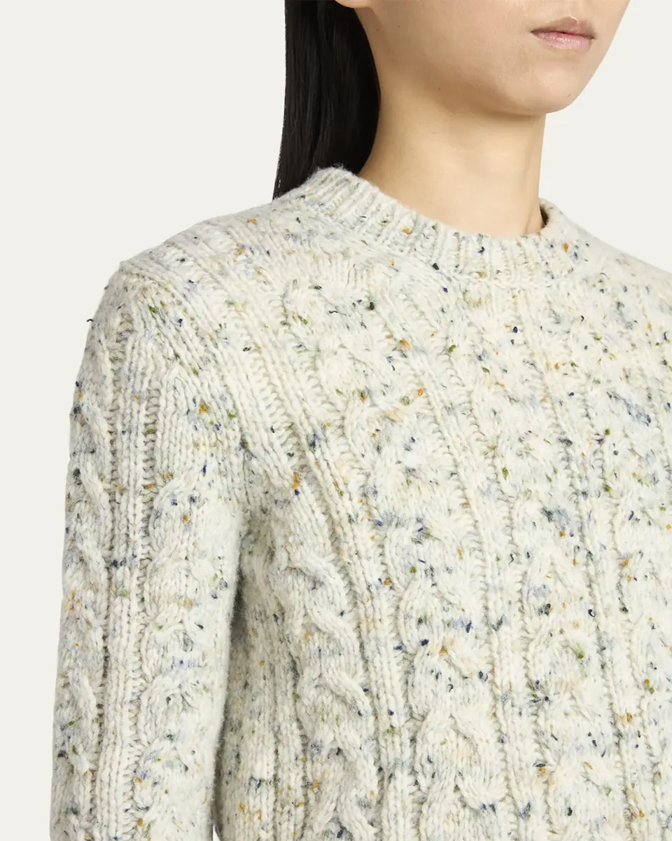 Moncler Cable-Knit Crewneck Sweater | Thumbnail 7 Moncler Cable-Knit Crewneck Sweater | Thumbnail 7