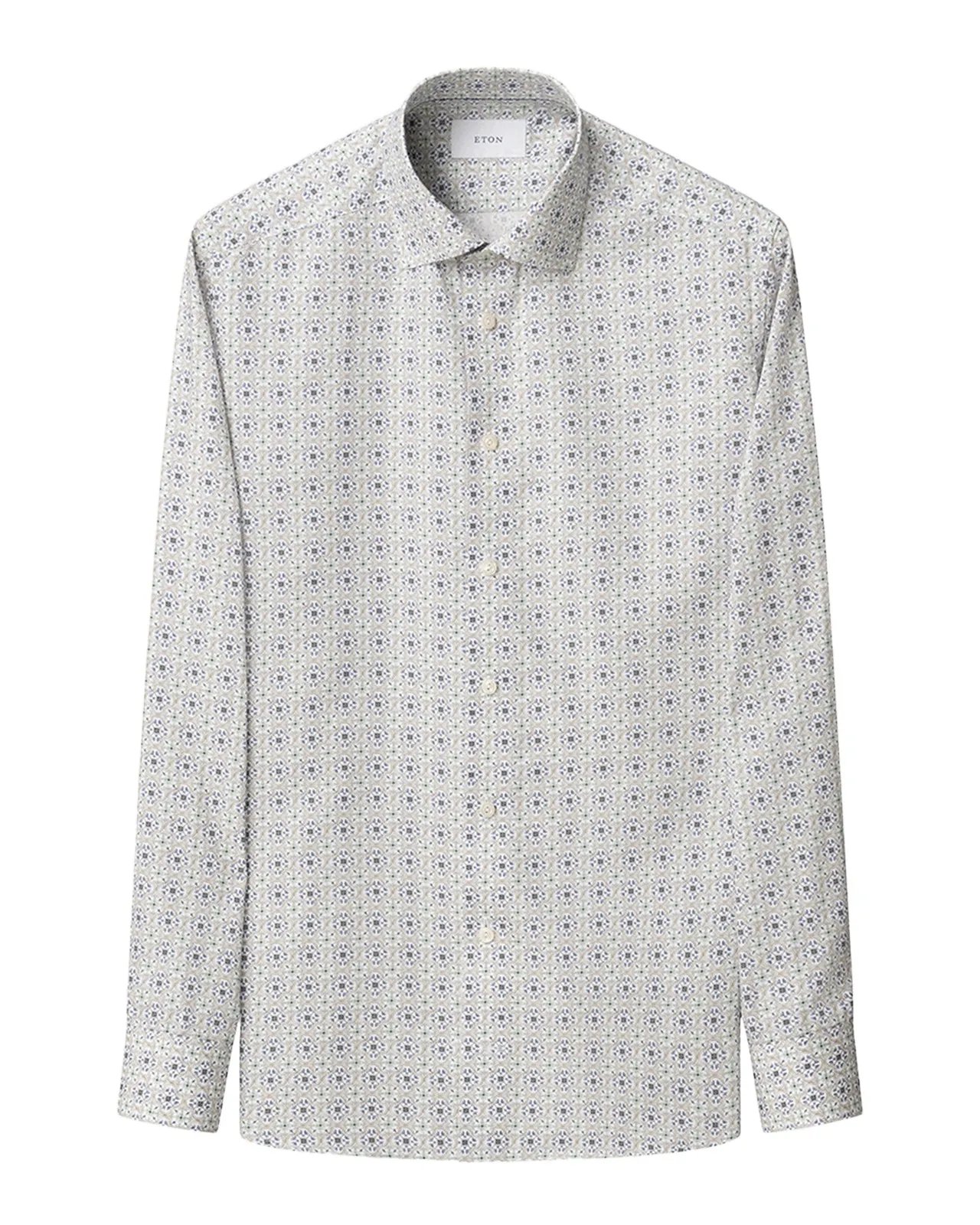Eton Men's Signature Cotton Tencel Medallion Contemporary-Fit Dress Shirt