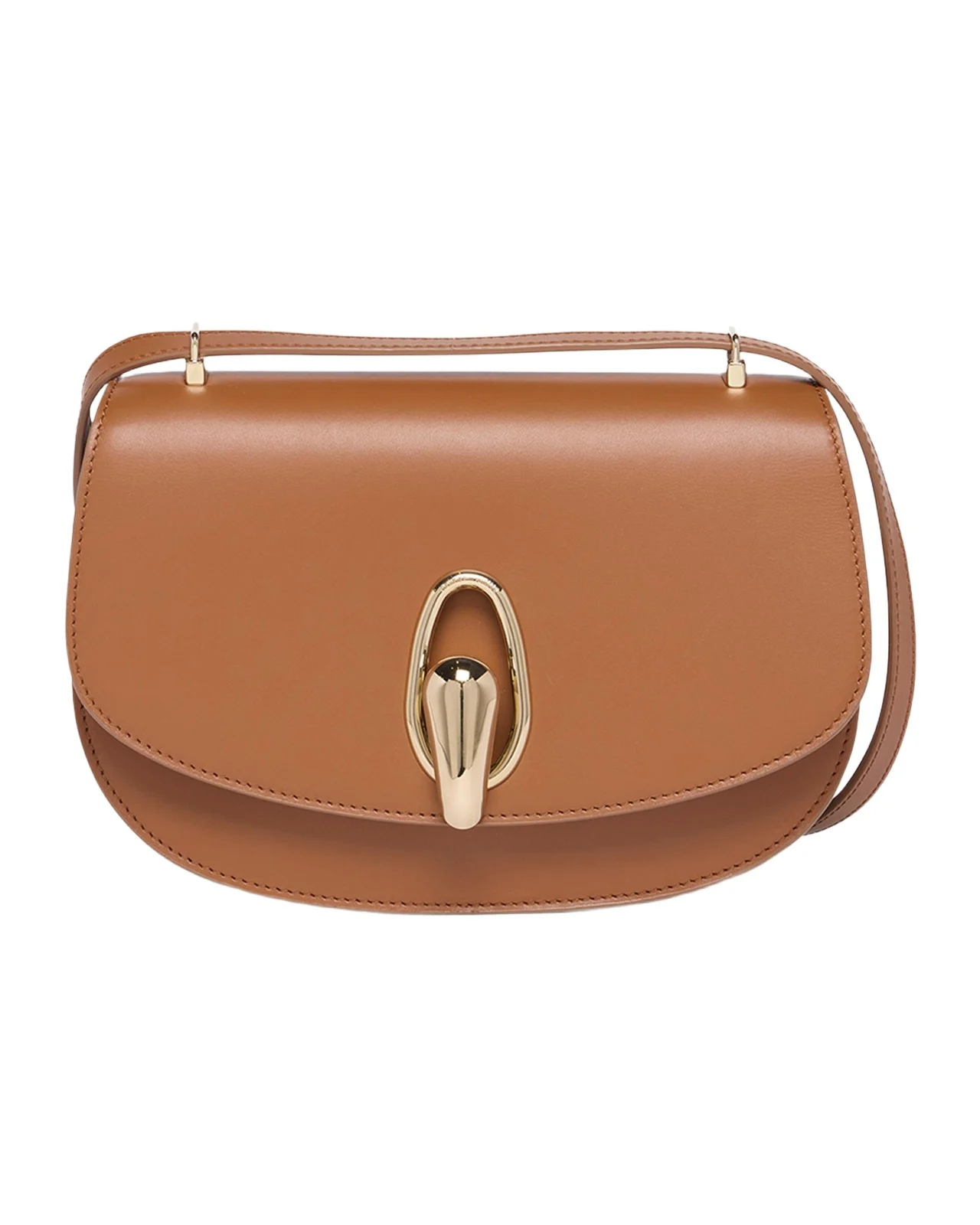 Giorgio Armani Rhinos Teardrop Turn-Lock Leather Crossbody Bag