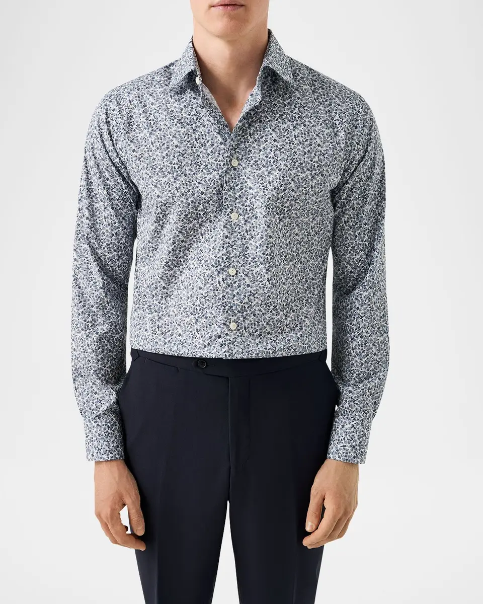 Eton Men's Signature Floral Contemporary-Fit Dress Shirt | Thumbnail 4 Eton Men's Signature Floral Contemporary-Fit Dress Shirt | Thumbnail 4
