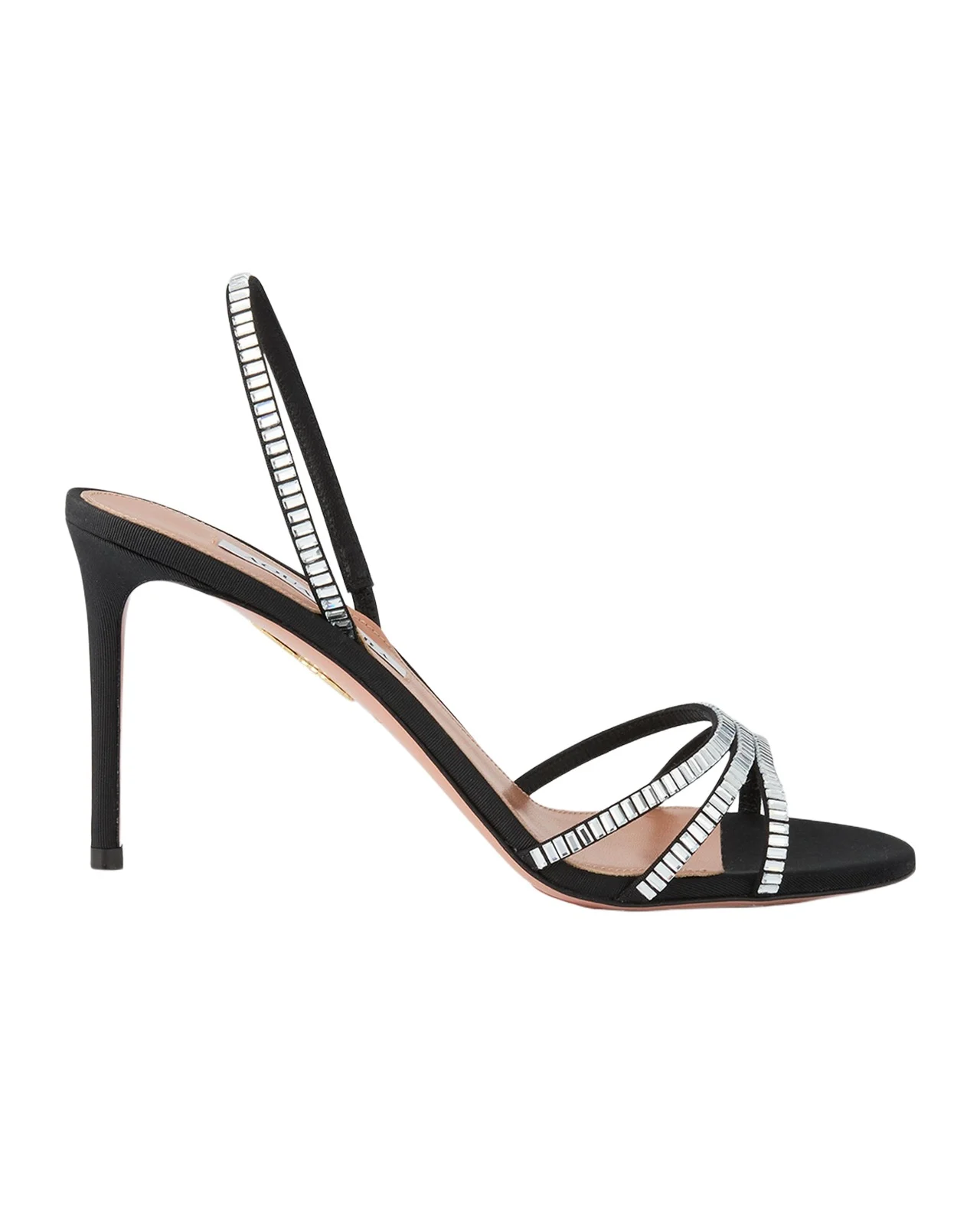Memoire Crystal Grosgrain Halter Sandals Memoire Crystal Grosgrain Halter Sandals