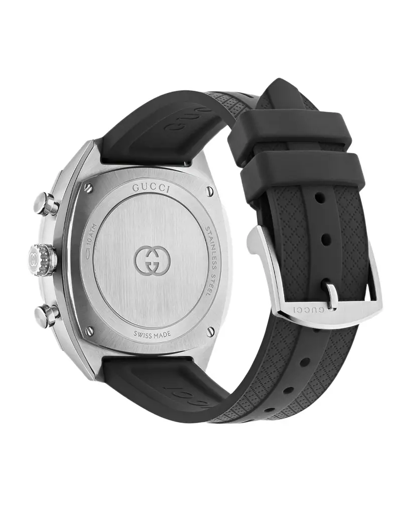 Gucci Interlocking 41mm Stainless Steel Rubber-Strap Watch | Image 1 Gucci Interlocking 41mm Stainless Steel Rubber-Strap Watch | Image 1