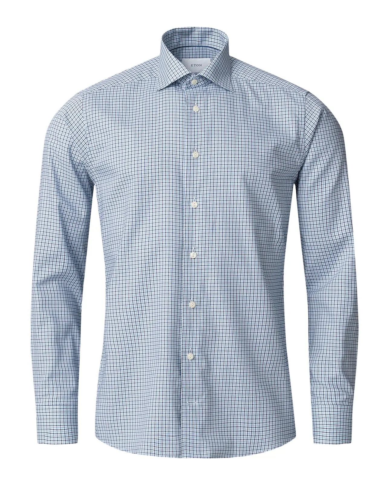 Men's Signature Oxford Grid Check Contemporary-Fit Dress Shirt