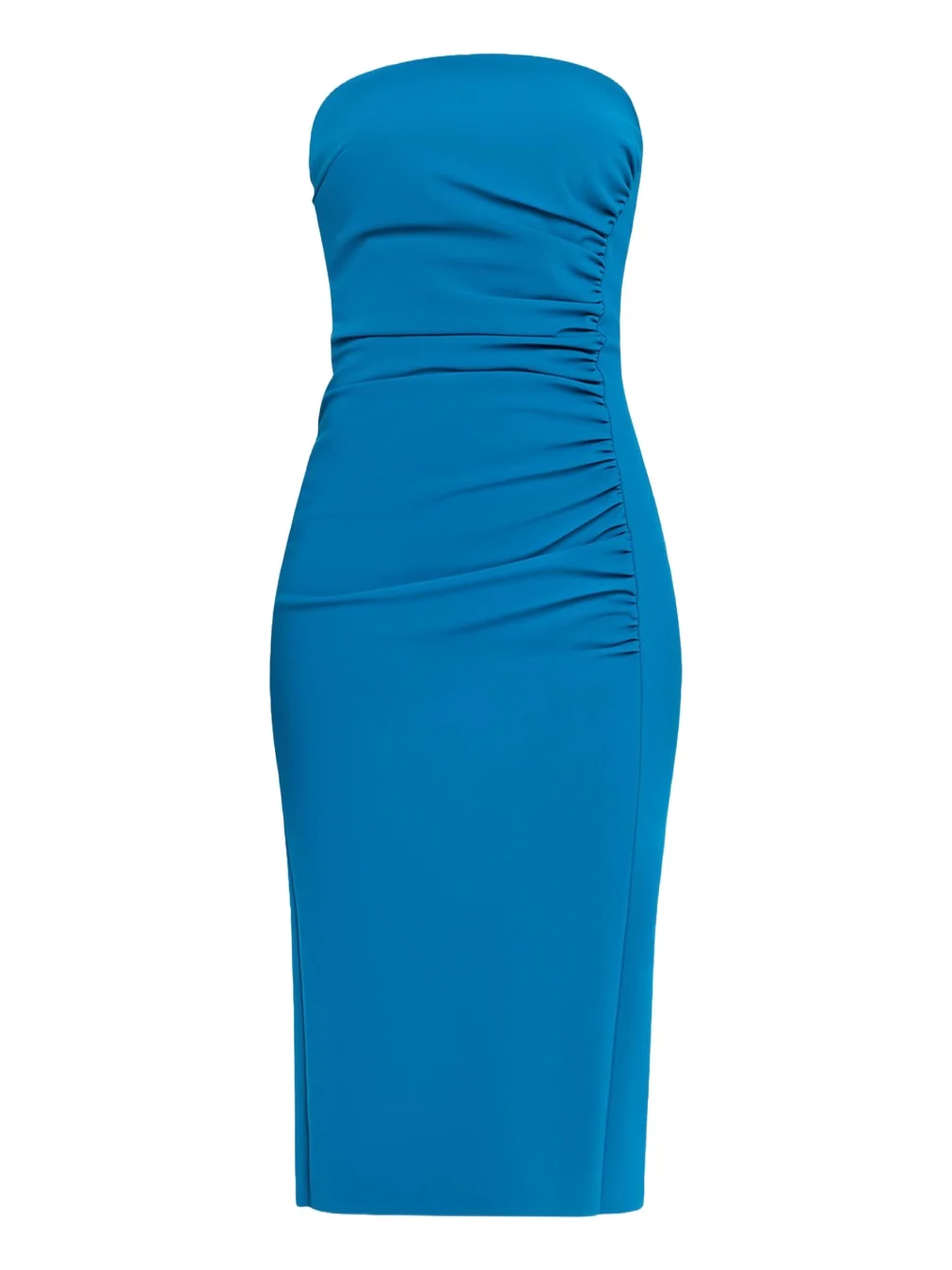 Chiara Boni La Petite Robe Strapless Ruched Bodycon Midi Dress