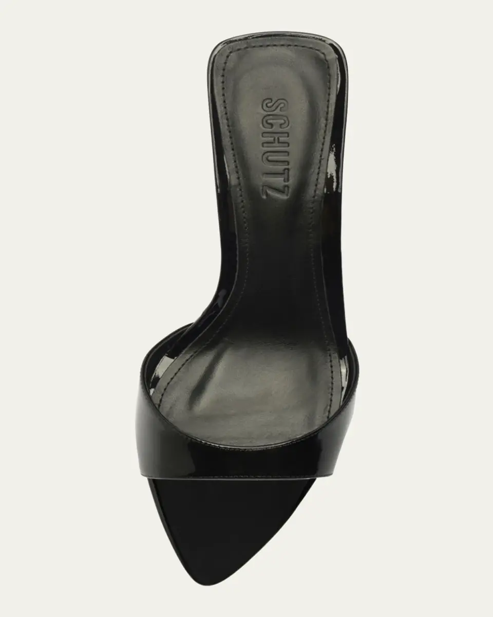 Schutz Elodie Patent Stiletto Mule Sandals | Thumbnail 4 Schutz Elodie Patent Stiletto Mule Sandals | Thumbnail 4