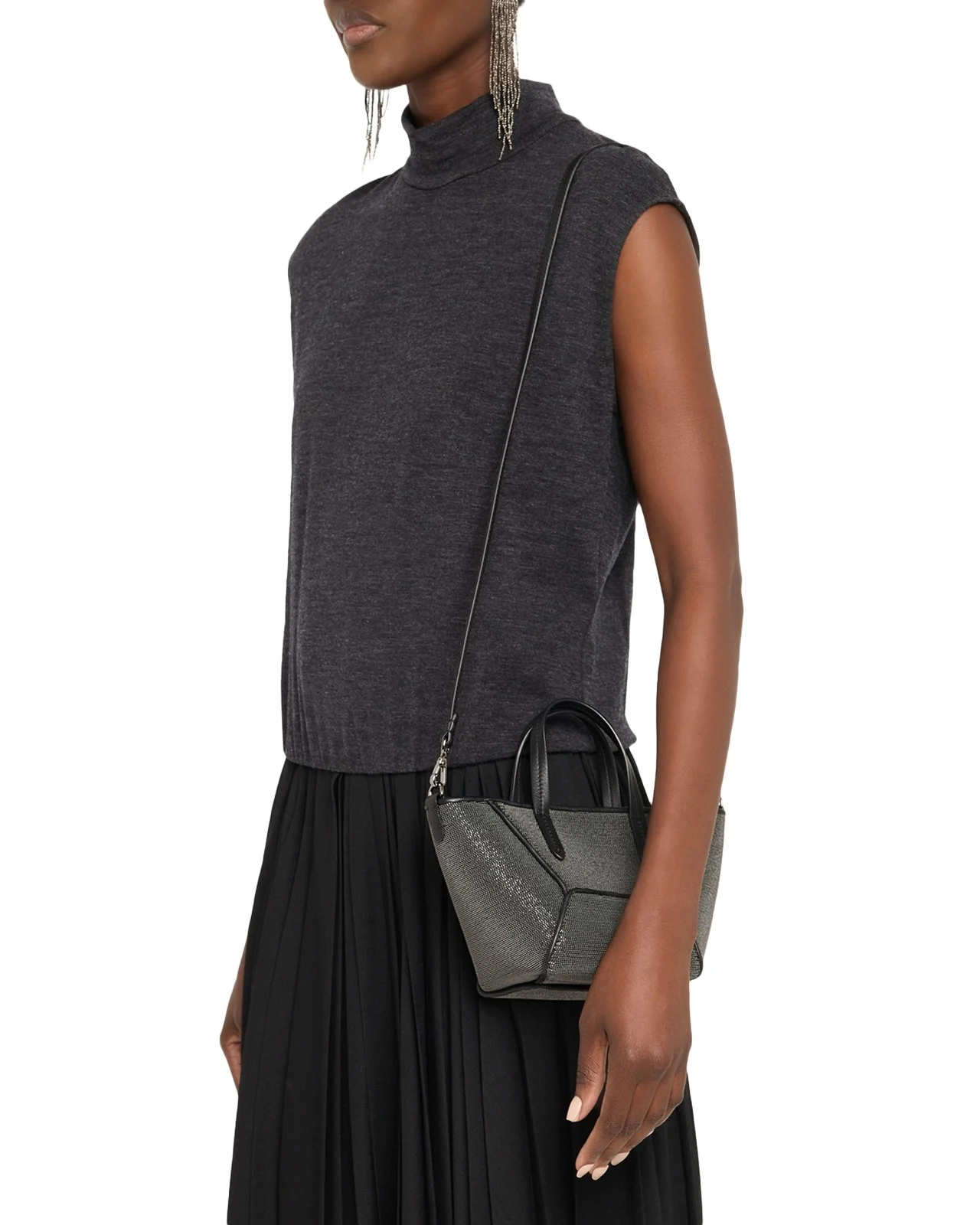 Duo All Over Monili Leather Mini Tote Bag Duo All Over Monili Leather Mini Tote Bag
