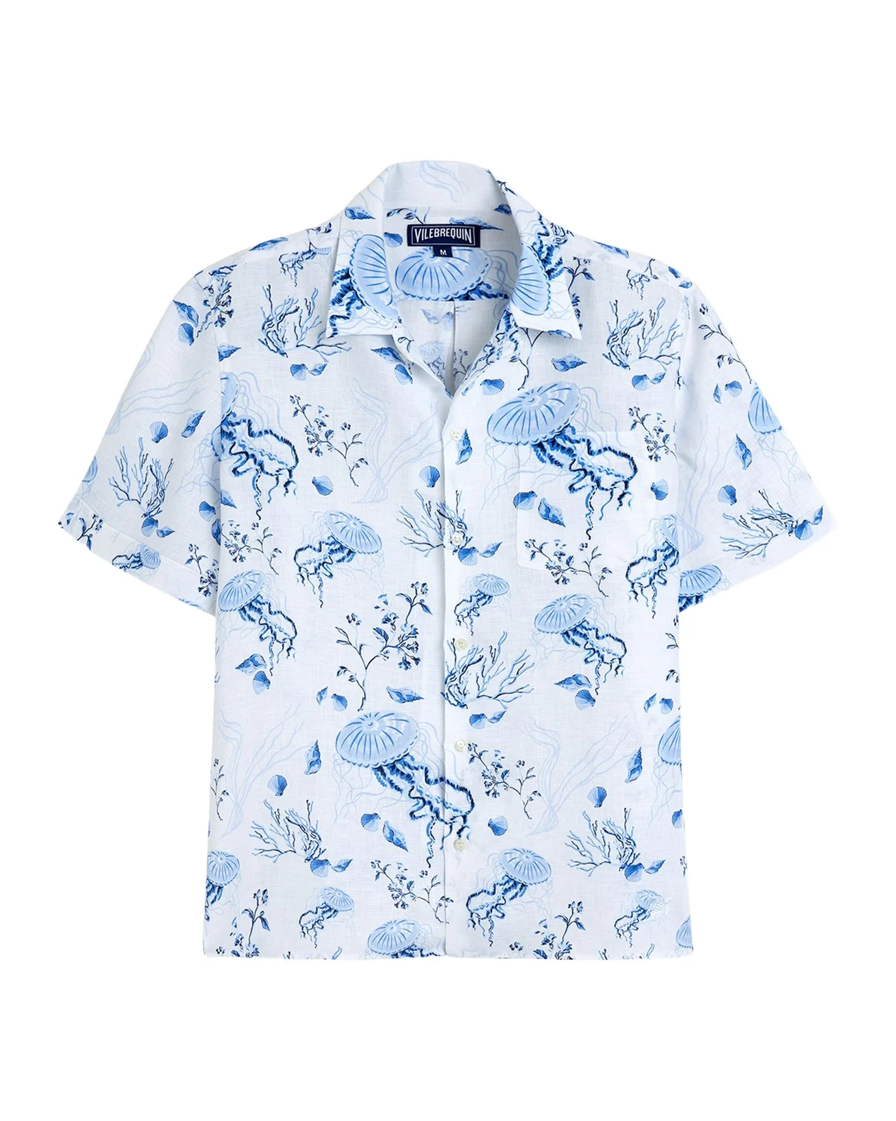 Men's Linen Medusa Shells Camp Shirt Men's Linen Medusa Shells Camp Shirt