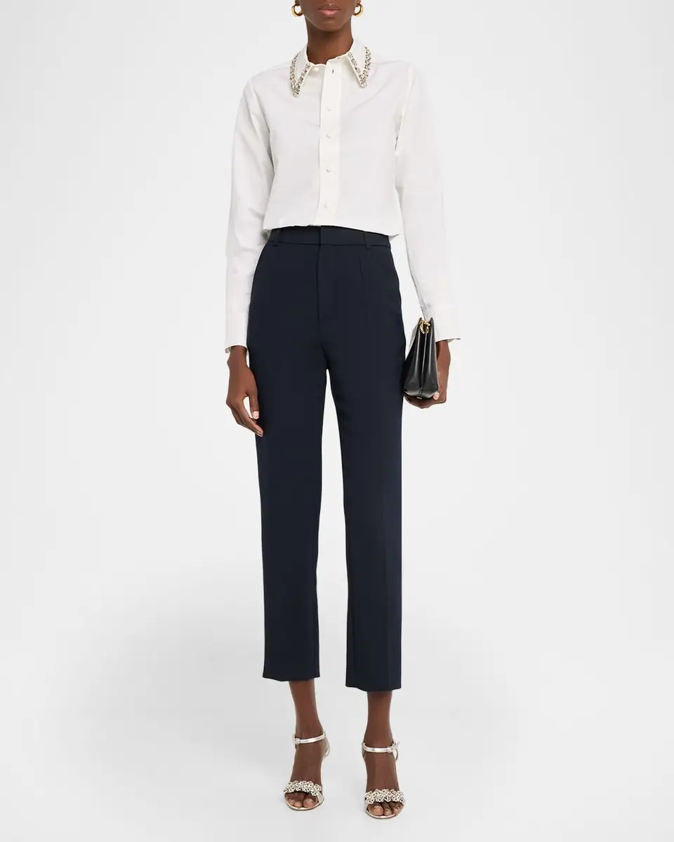 Dice Kayek Wool Twill Straight-Leg Ankle Pants | Thumbnail 2 Dice Kayek Wool Twill Straight-Leg Ankle Pants | Thumbnail 2