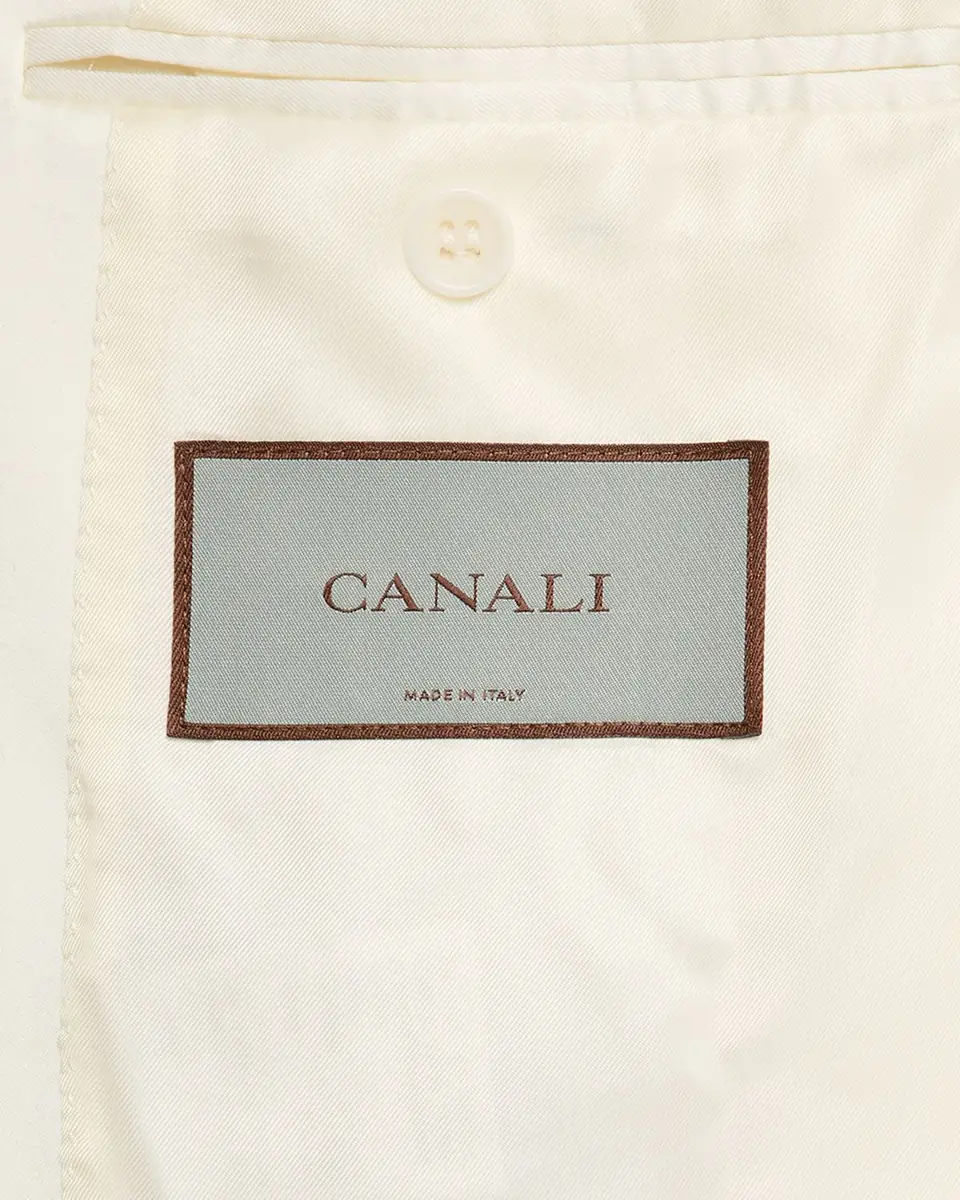 Canali Men's Wool Peak Lapel Dinner Jacket | Thumbnail 6 Canali Men's Wool Peak Lapel Dinner Jacket | Thumbnail 6