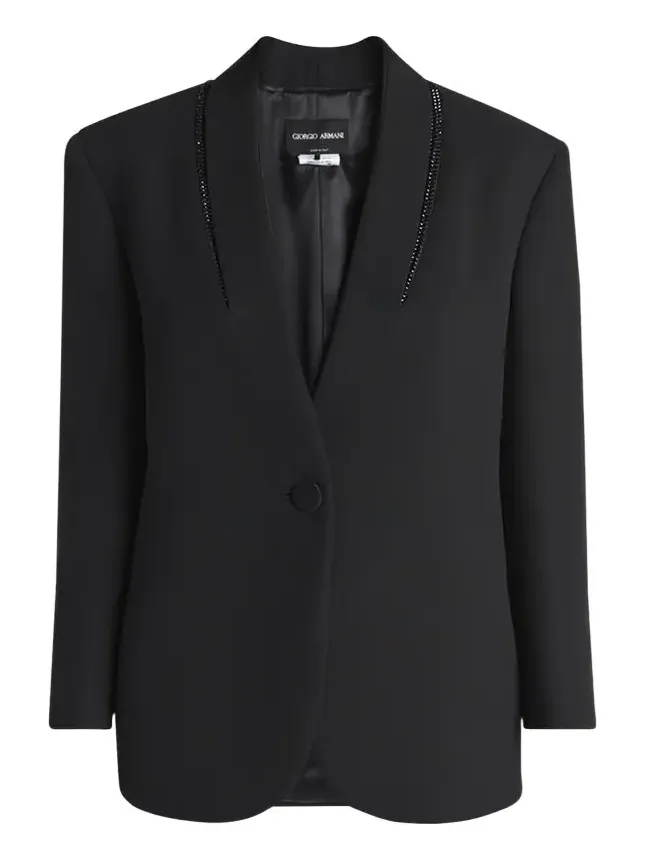 Giorgio Armani Beaded Silk Tuxedo Jacket