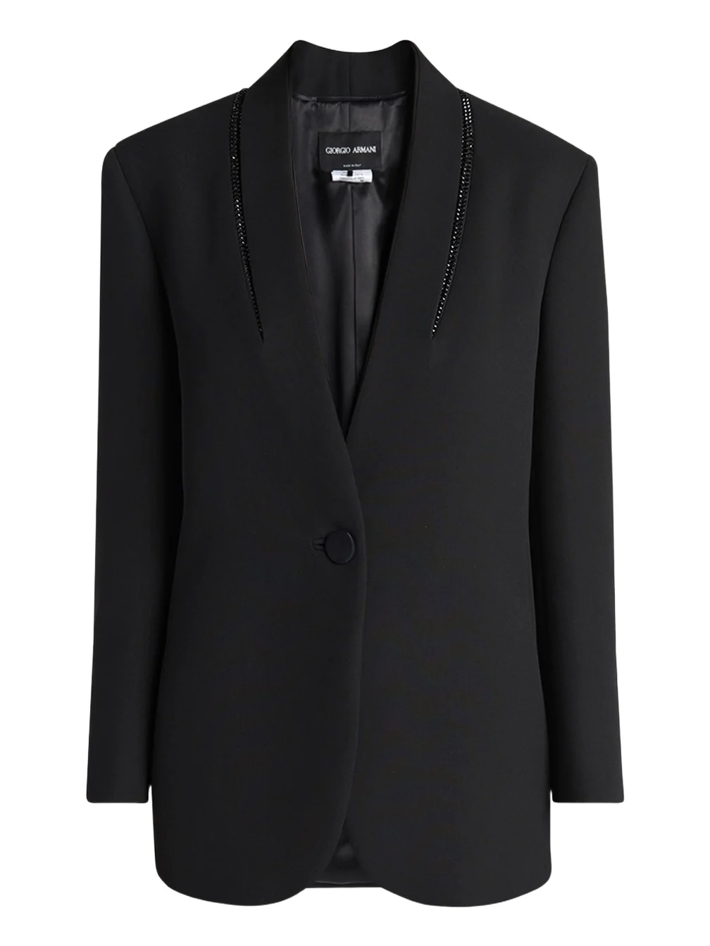 Beaded Silk Tuxedo Jacket