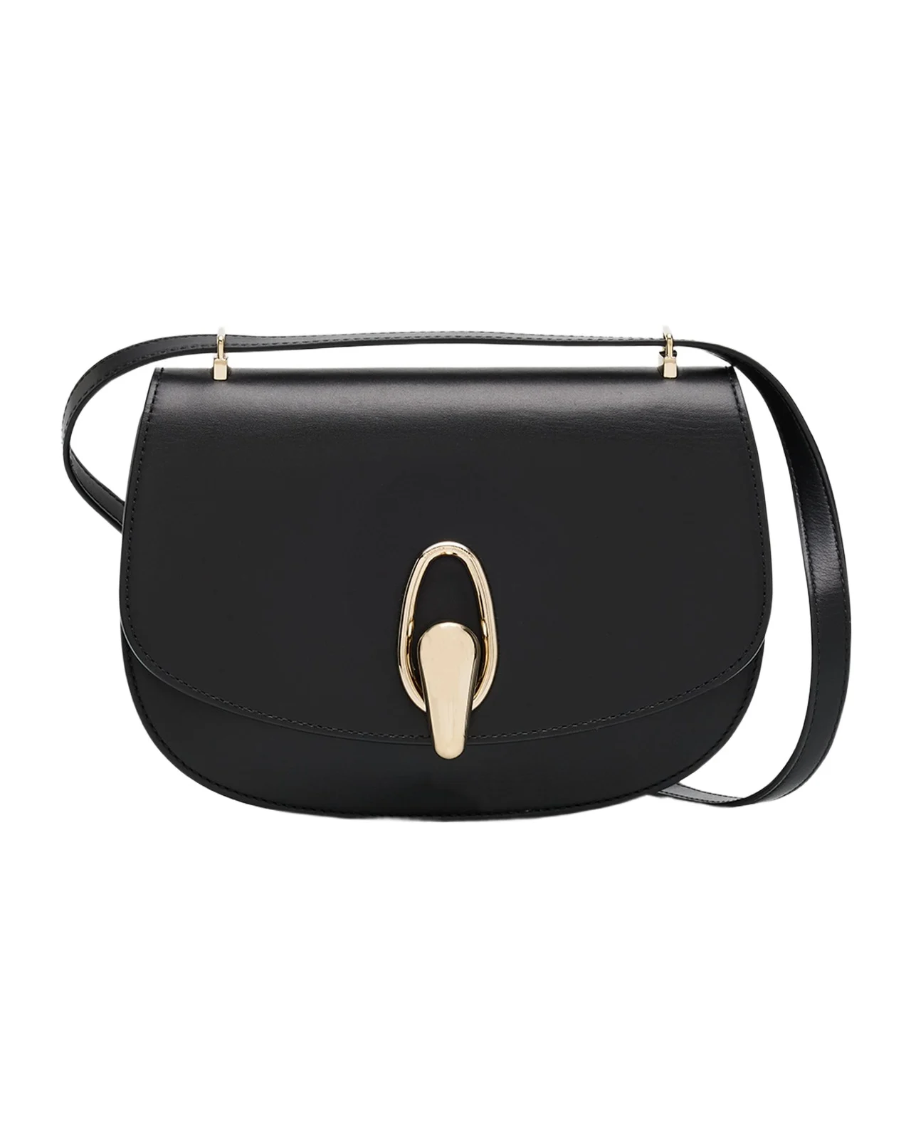 Giorgio Armani Rhinos Teardrop Turn-Lock Leather Crossbody Bag