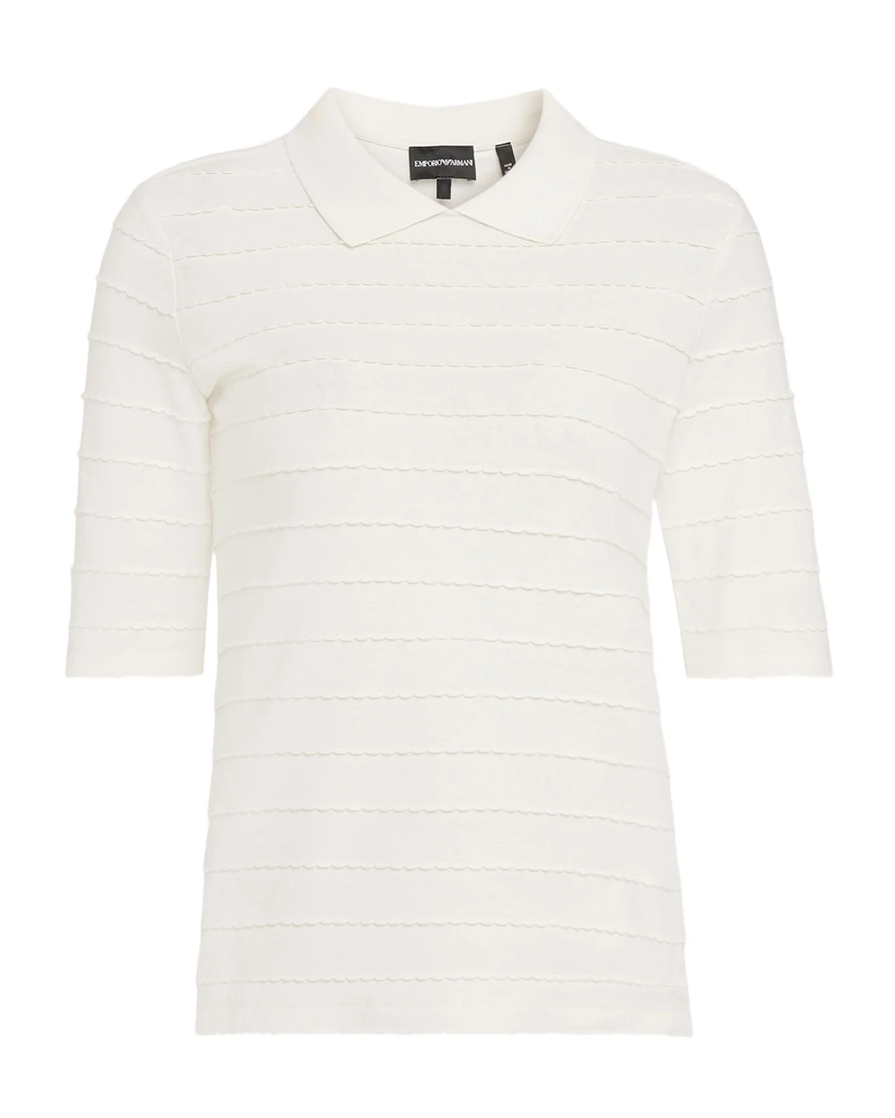 Emporio Armani Scallop-Trim Cotton Jersey Tee