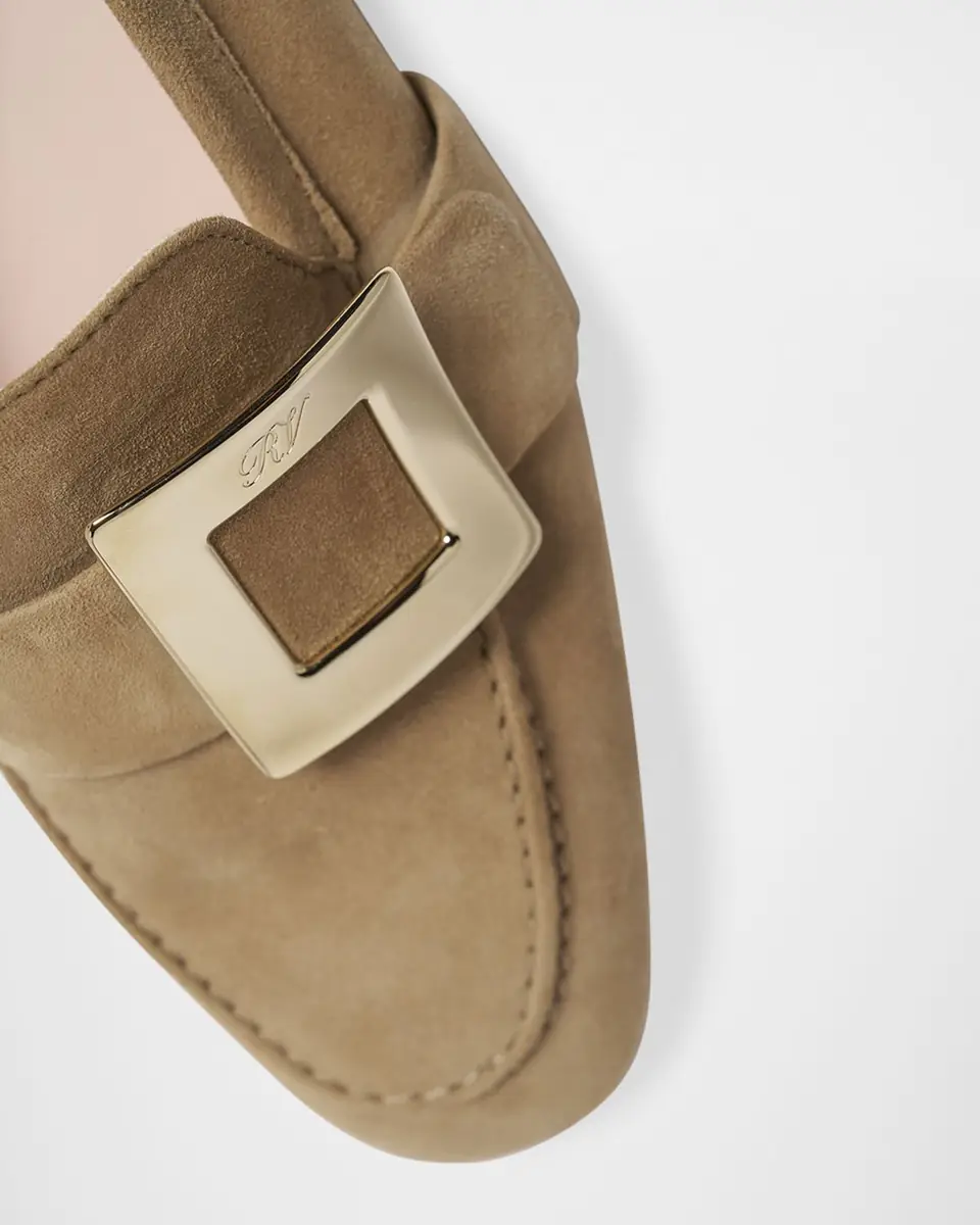 Roger Vivier Suede Metal Buckle Loafers | Thumbnail 3 Roger Vivier Suede Metal Buckle Loafers | Thumbnail 3