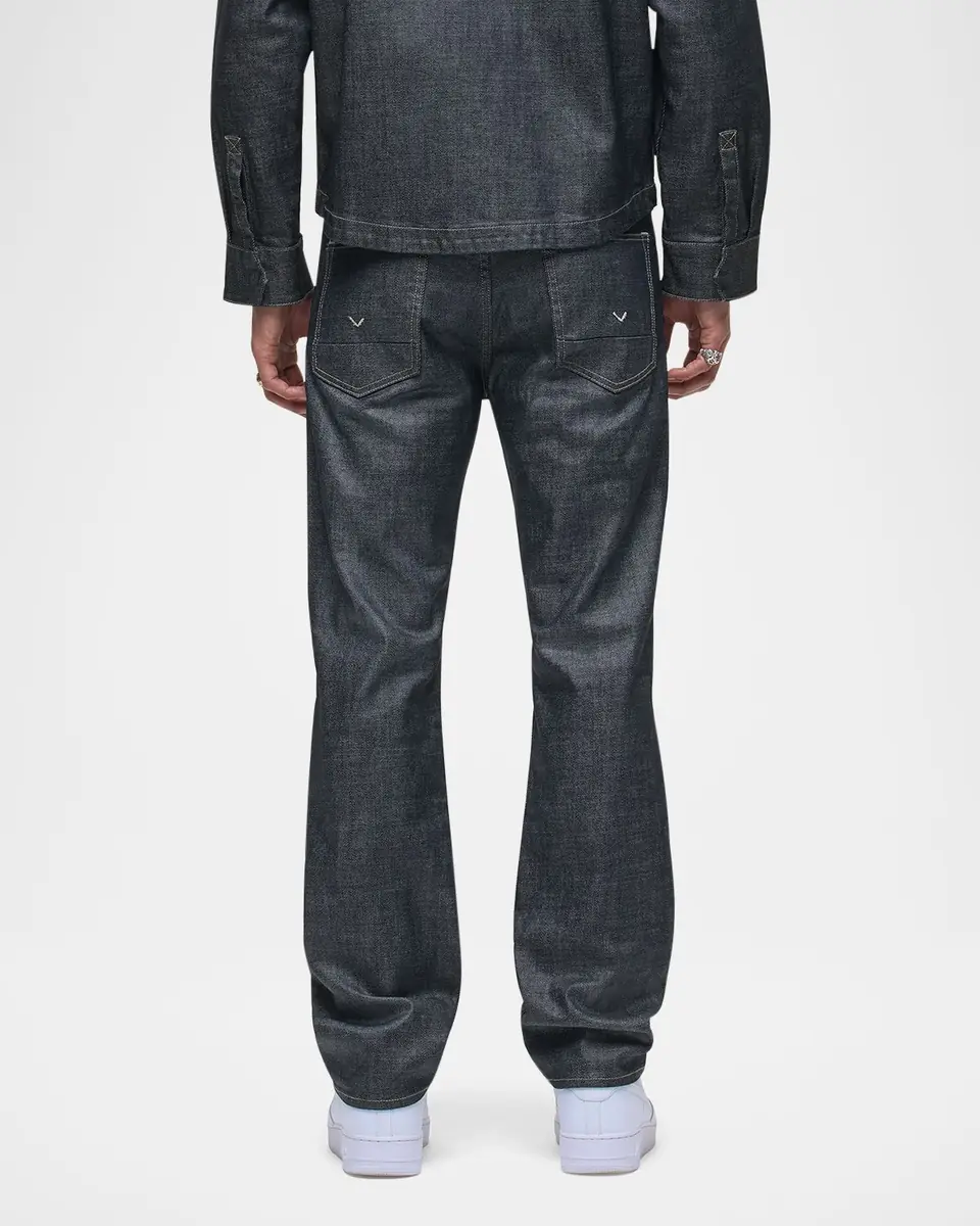 Hudson Men's Wes Classic Straight Jeans in Gray | Thumbnail 2