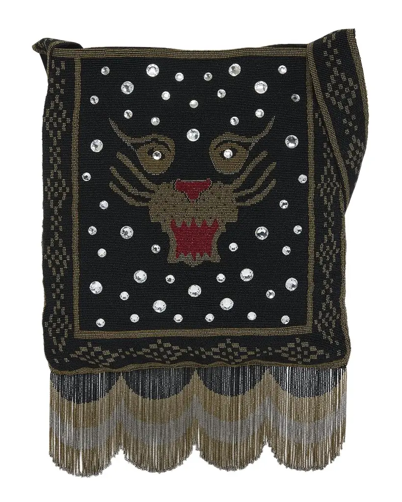 Valentino Garavani Nellcote Medium Beaded Fringed Shoulder Bag | Image 1 Valentino Garavani Nellcote Medium Beaded Fringed Shoulder Bag | Image 1