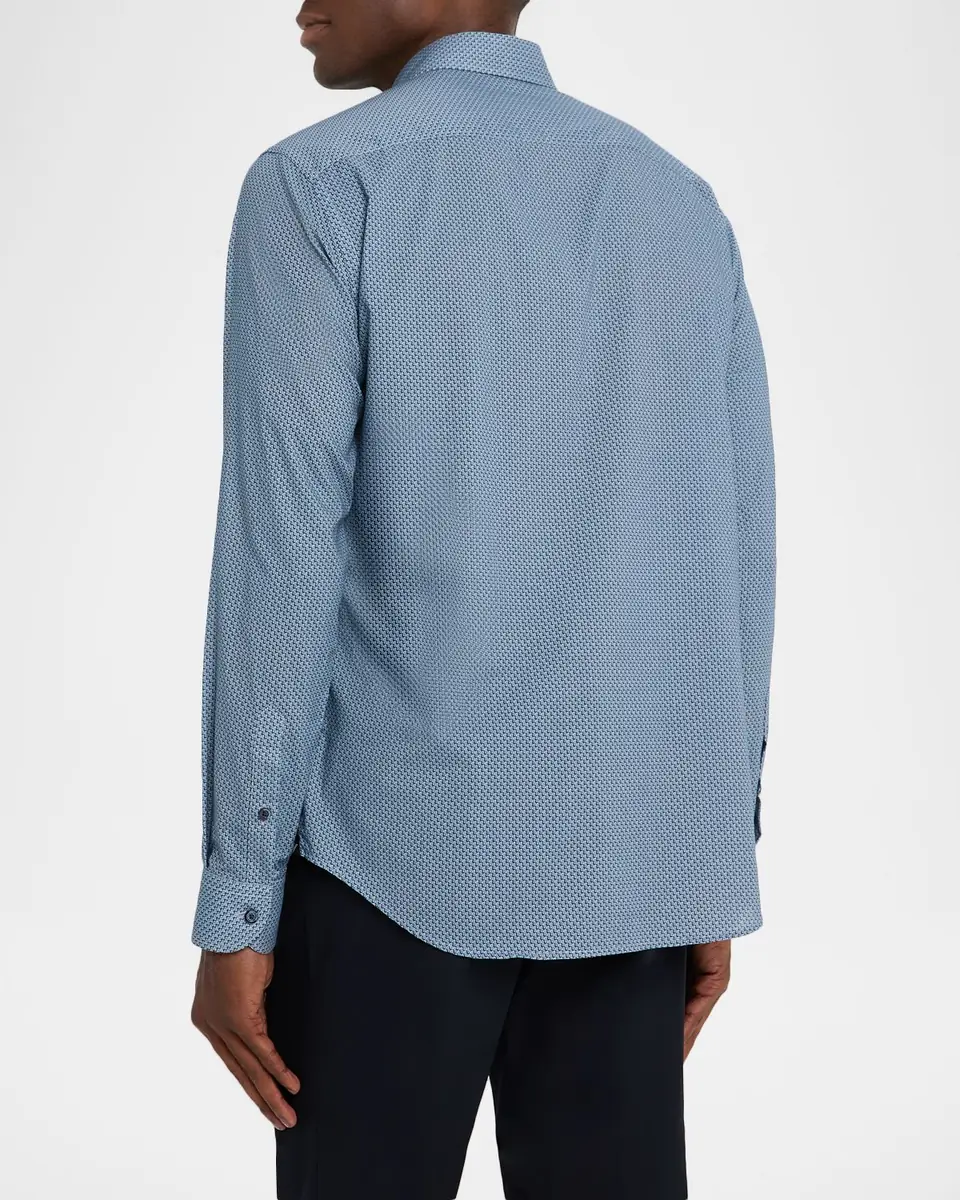 Emporio Armani Men's Cotton Diagonal Wave Sport Shirt | Thumbnail 2 Emporio Armani Men's Cotton Diagonal Wave Sport Shirt | Thumbnail 2