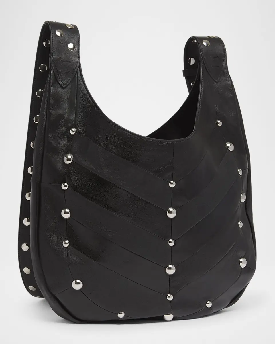 Valentino Garavani Hoboho Studded Patchwork Leather Hobo Bag | Thumbnail 2